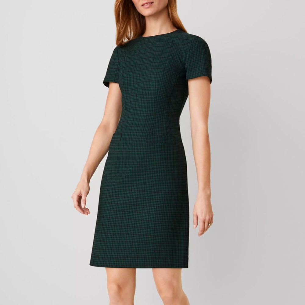 NWT Ann Taylor blackwatch shift dress